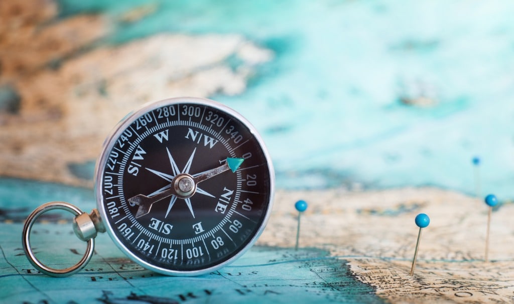 Compass On The Map Picture Id690291164 